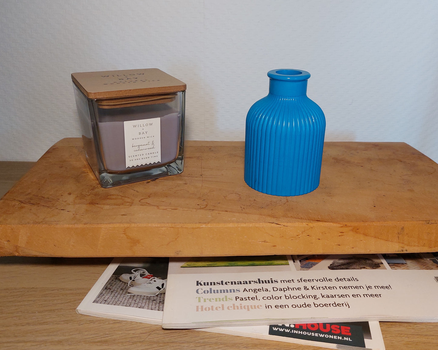 Bloemenvaasje - Kruik - Blauw Effen