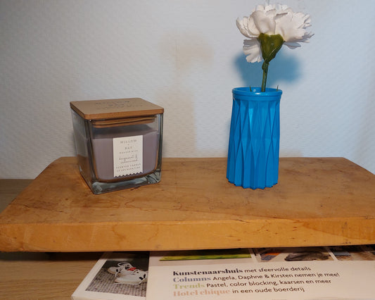 Bloemenvaasje - Cylinder - Blauw Effen