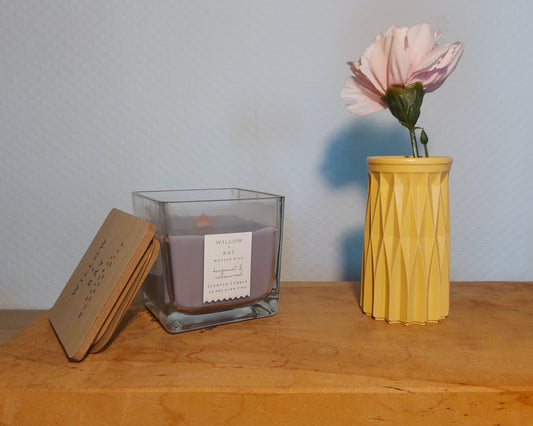 Bloemenvaasje - Cylinder - Oker Effen