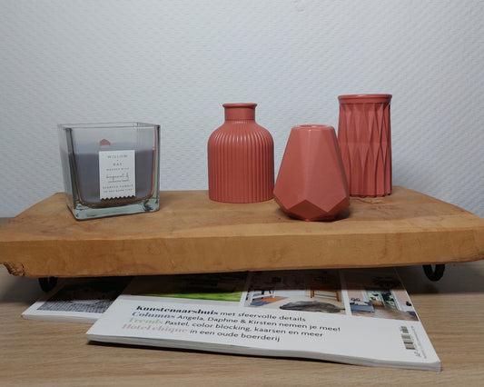 Bloemenvaasjes - Set van 3 - Terra Cotta Effen Acrylwereld.nl
