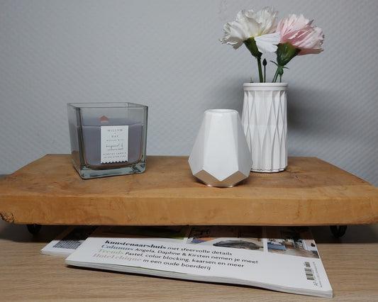 Bloemenvaasjes - Set van 2 - Wit Effen (Geo&Cylinder) Acrylwereld.nl