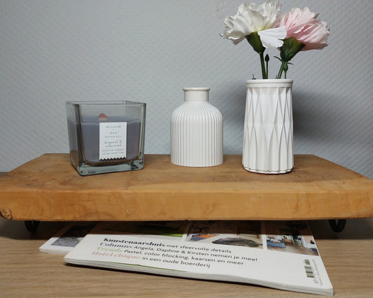 Bloemenvaasjes - Set van 2 - Wit Effen (Kruik&Cylinder) Acrylwereld.nl