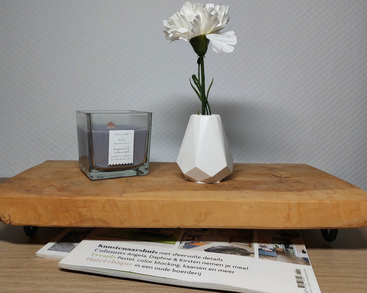 Bloemenvaasje - Geo - Wit Effen Acrylwereld.nl