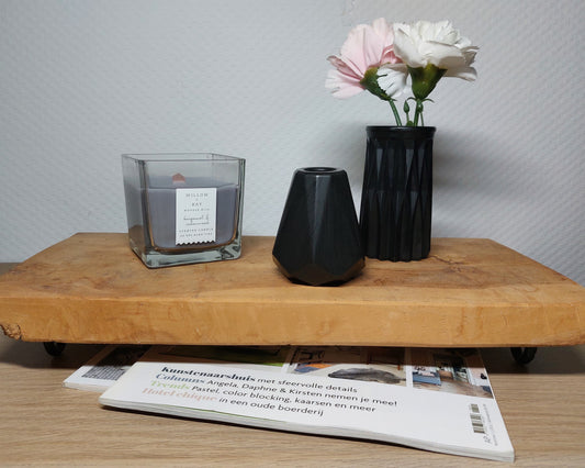 Bloemenvaasjes - Set van 2 - Zwart Effen (Geo&Cylinder) Acrylwereld.nl
