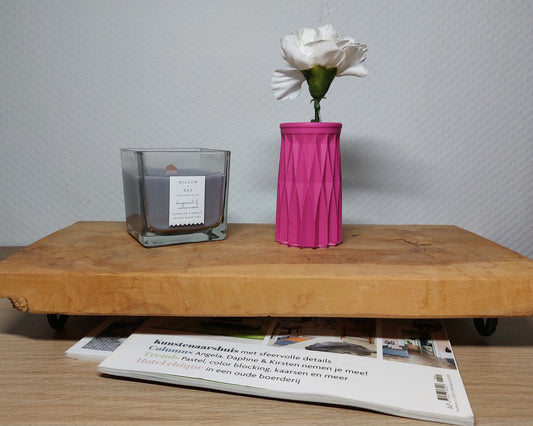 Bloemenvaasje - Cylinder - Magenta Effen Acrylwereld.nl