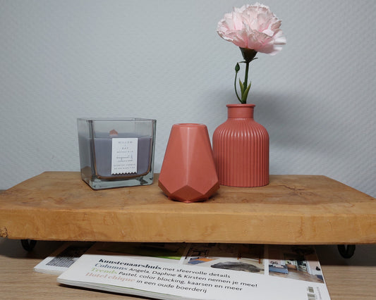 Bloemenvaasjes - Set van 2 - Terra Cotta Effen (Kruik&Geo) Acrylwereld.nl