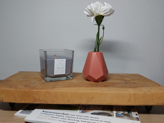 Bloemenvaasje - Geo - Terra Cotta Effen Acrylwereld.nl