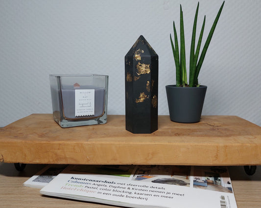 Obelisk Toren - Zwart/Goud Acrylwereld.nl