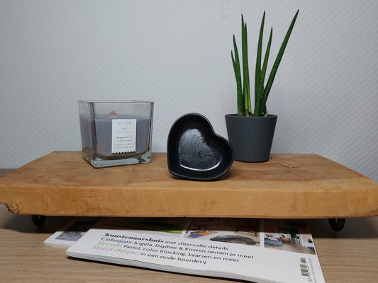 Hartenschaaltje - Zwart Acrylwereld.nl