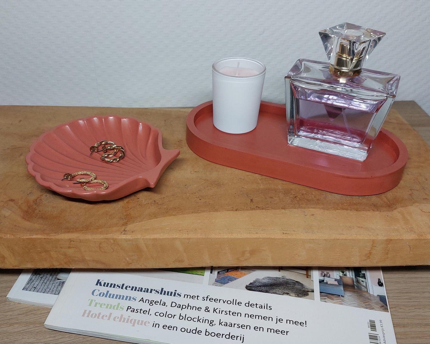 Accessoireset - Tweedelig - Terracotta Effen Acrylwereld.nl