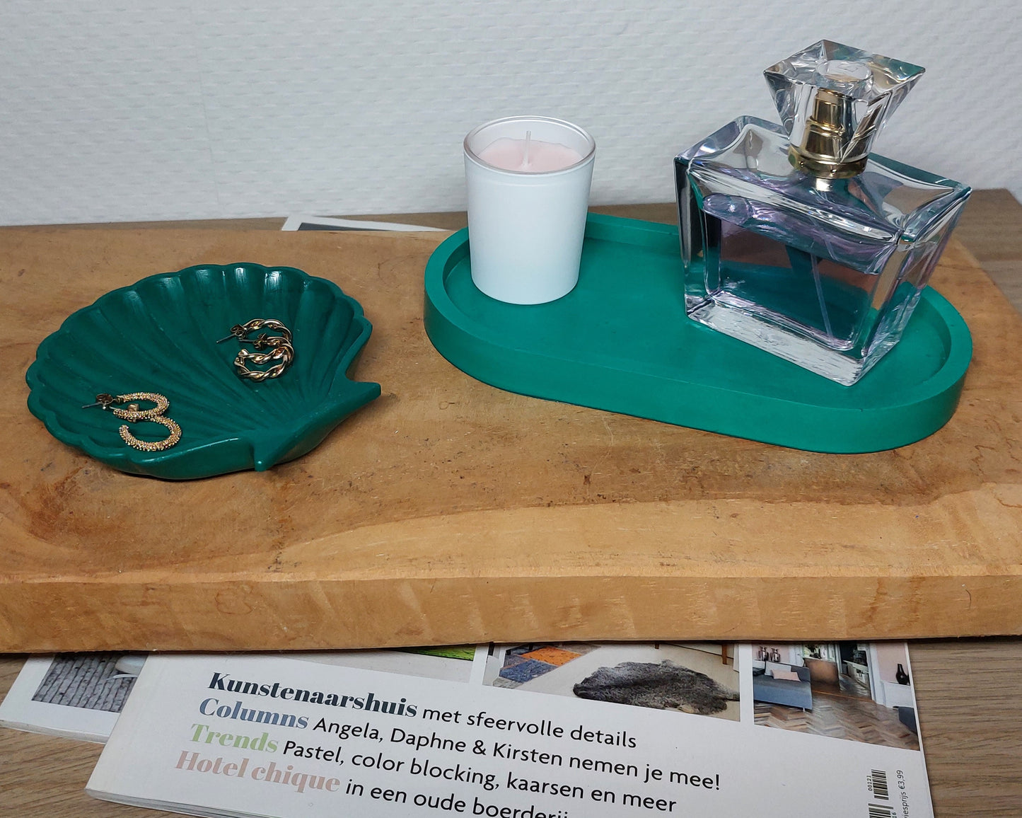 Accessoireset - Tweedelig - Groen Effen Acrylwereld.nl