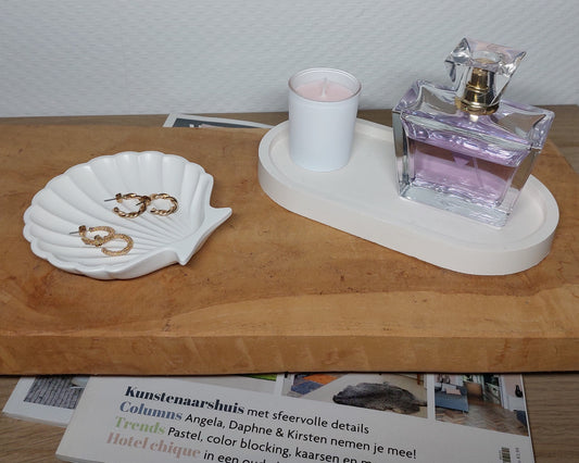 Accessoireset - Tweedelig - Wit Effen Acrylwereld.nl