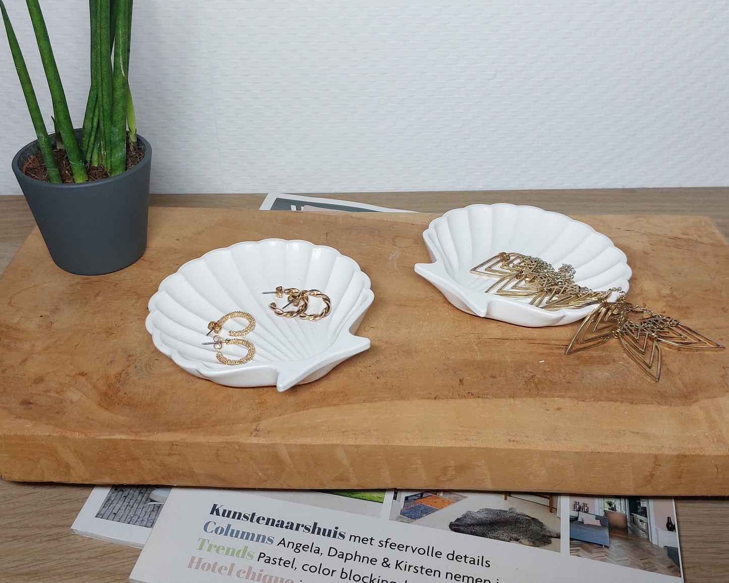 Schelpenset - Tweedelig - Wit Effen Acrylwereld.nl