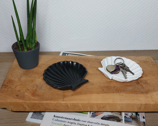 Schelpenset - Tweedelig - Zwart/Wit Effen Acrylwereld.nl