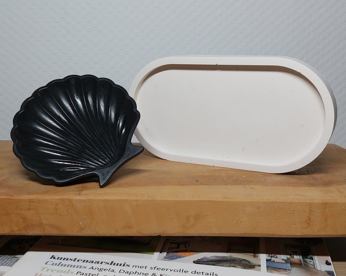 Accessoireset - Tweedelig - Wit/Zwart Effen Acrylwereld.nl