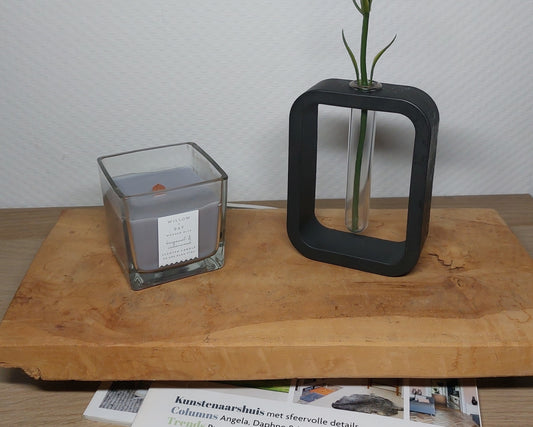 Bloemenvaasje - Reageerbuis - Zwart Effen Acrylwereld.nl