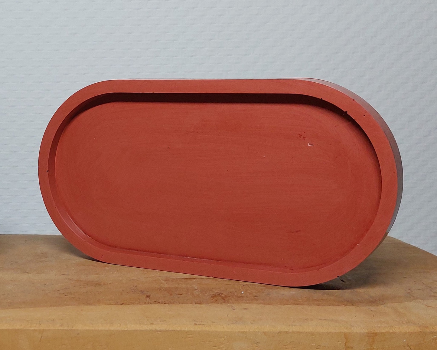 Ovalen Schaaltje - Terracotta Effen Acrylwereld.nl