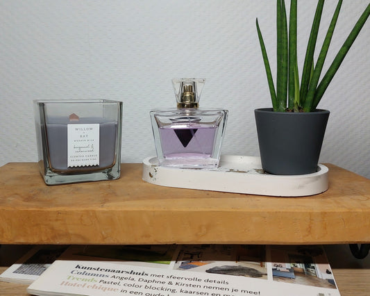 Ovalen Schaaltje - Wit/Goud Acrylwereld.nl