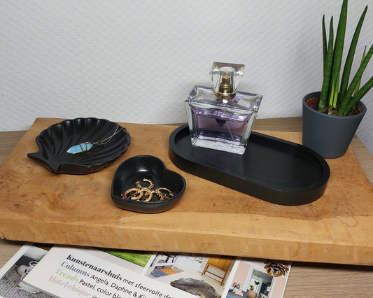 Accessoireset - Driedelig - Zwart Effen Acrylwereld.nl