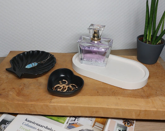 Accessoireset - Driedelig - Wit/Zwart Effen Acrylwereld.nl