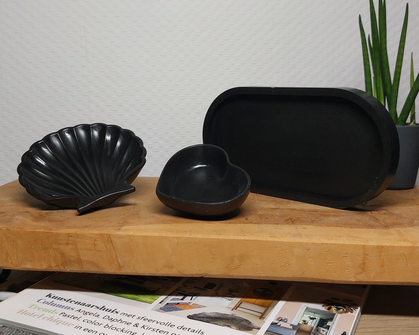 Accessoireset - Driedelig - Zwart Effen Acrylwereld.nl
