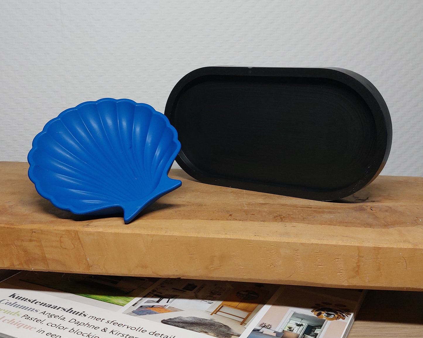 Accessoireset - Tweedelig - Zwart/Blauw Effen Acrylwereld.nl
