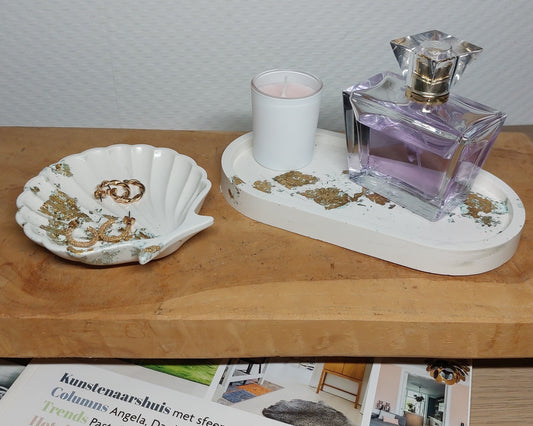 Luxe Accessoireset - Tweedelig - Wit/Goud Acrylwereld.nl