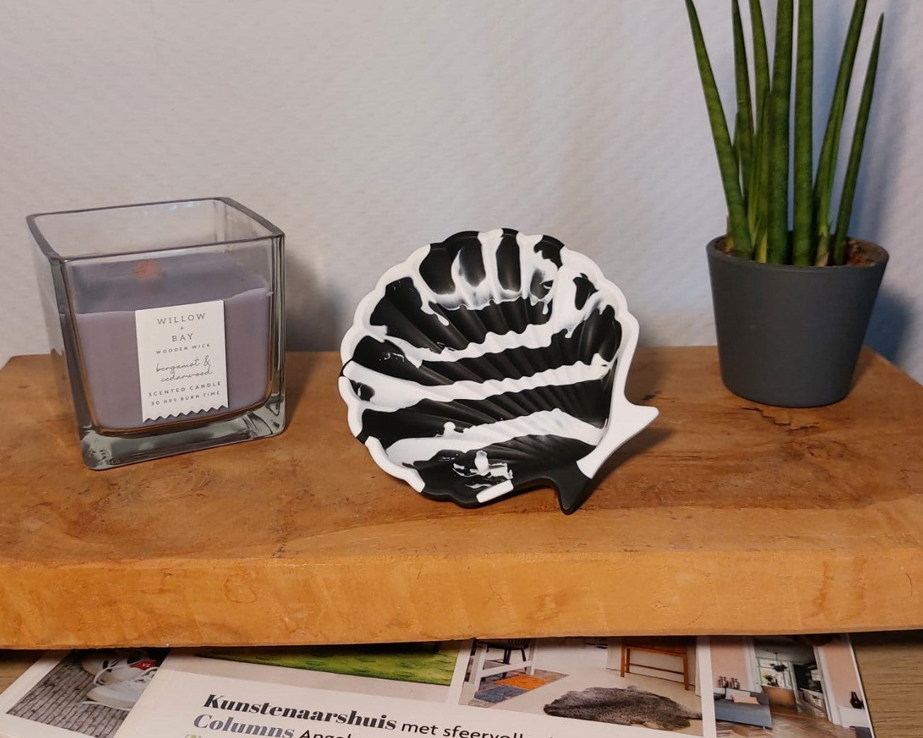 Schelpschaaltje - Wit/Zwart Zebra