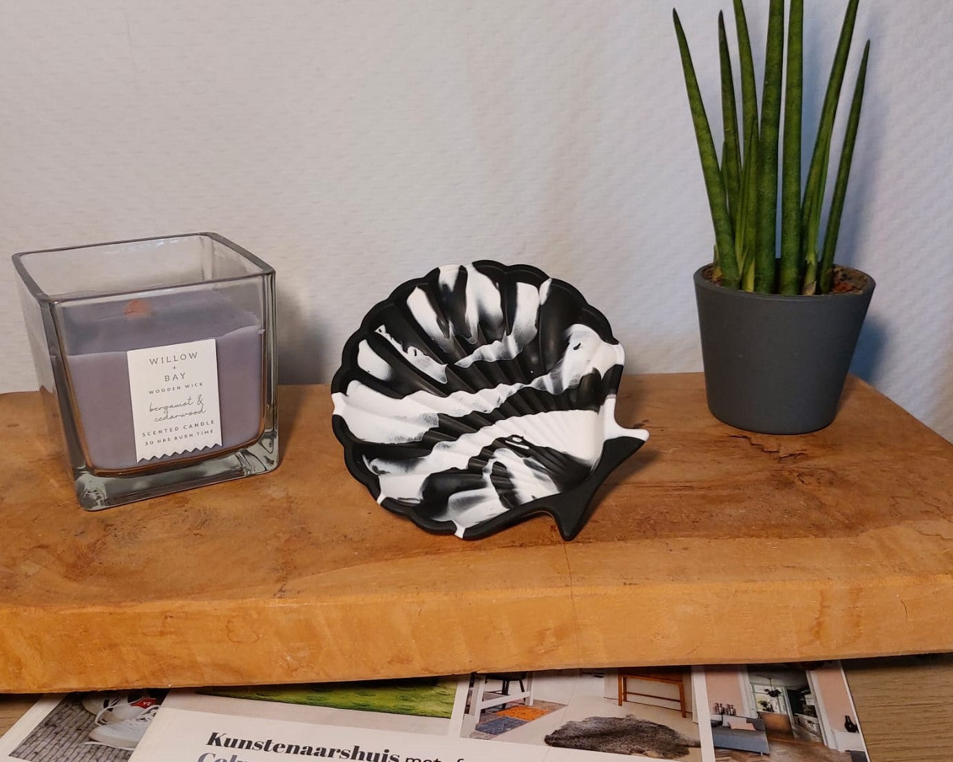 Schelpschaaltje - Zwart/Wit Zebra