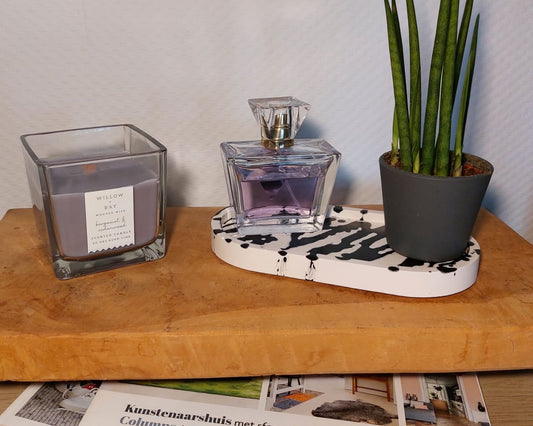 Ovalen Schaaltje - Wit/Zwart Zebra