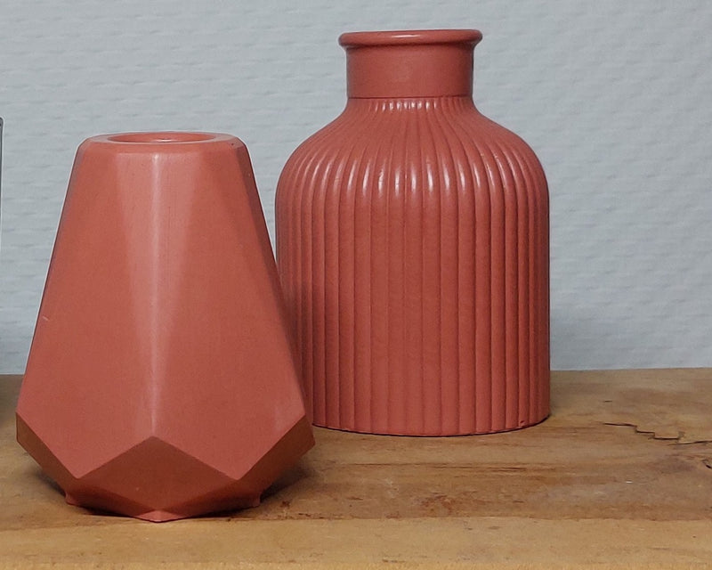 Bloemenvaasjes - Set van 2 - Terra Cotta Effen (Kruik&Geo) Acrylwereld.nl