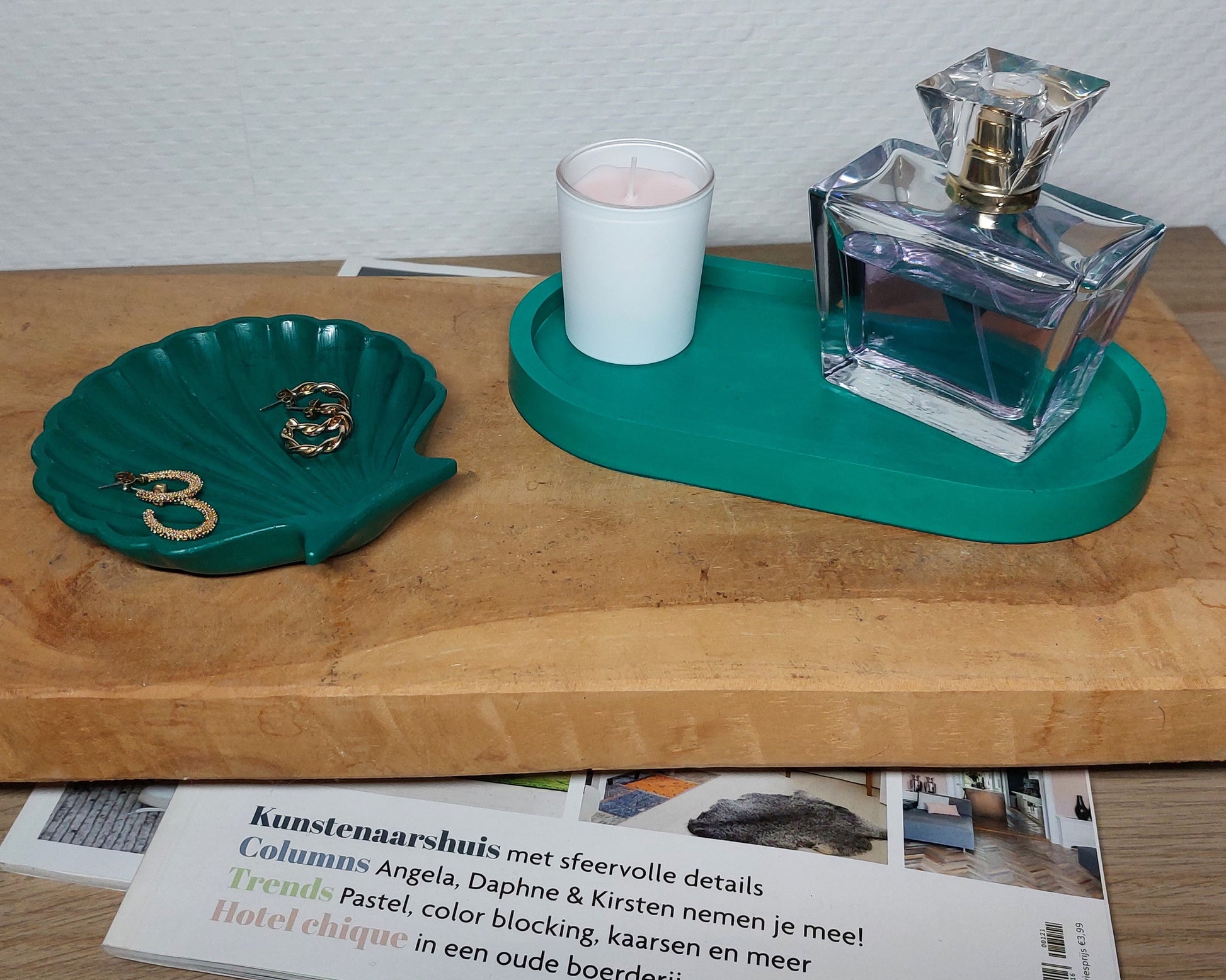 Accessoireset - Tweedelig - Groen Effen Acrylwereld.nl
