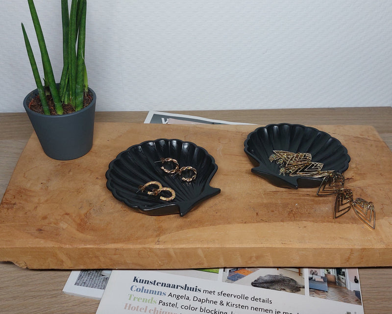 Schelpenset - Tweedelig - Zwart Effen Acrylwereld.nl
