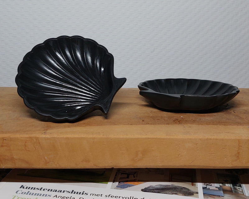 Schelpenset - Tweedelig - Zwart Effen Acrylwereld.nl