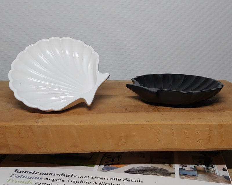 Schelpenset - Tweedelig - Zwart/Wit Effen Acrylwereld.nl