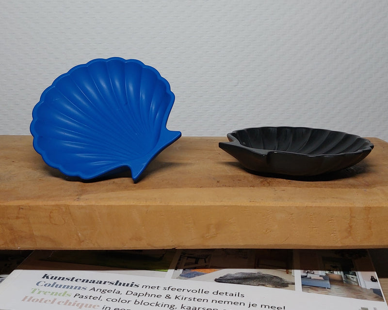 Schelpenset - Tweedelig - Blauw/Zwart Effen Acrylwereld.nl