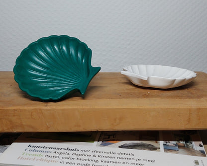 Schelpenset - Tweedelig - Wit/Groen Effen Acrylwereld.nl