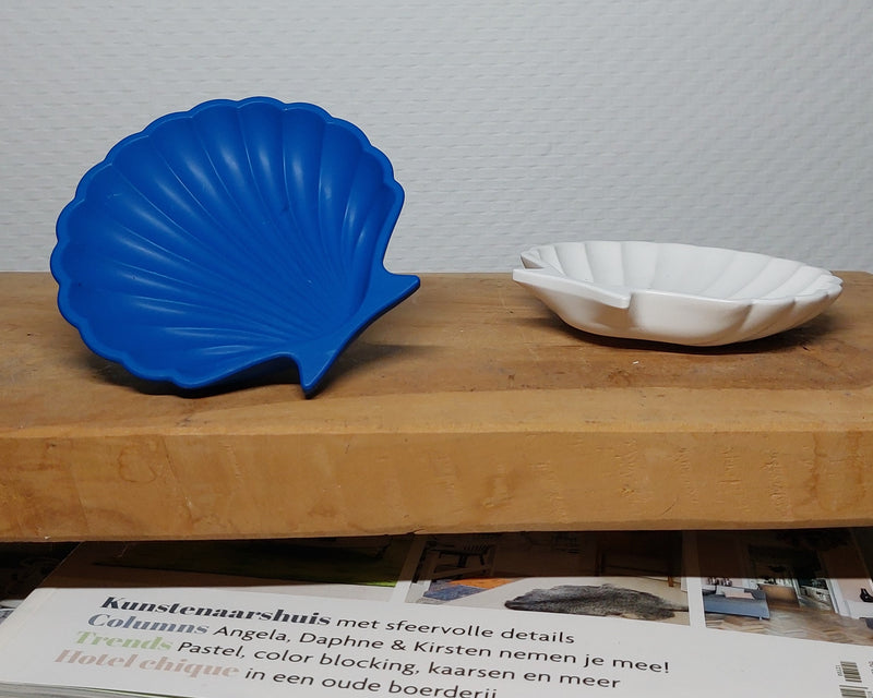 Schelpenset - Tweedelig - Blauw/Wit Effen Acrylwereld.nl