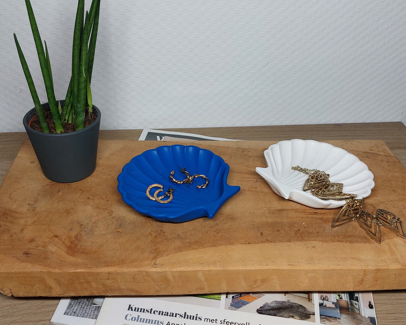 Schelpenset - Tweedelig - Blauw/Wit Effen Acrylwereld.nl