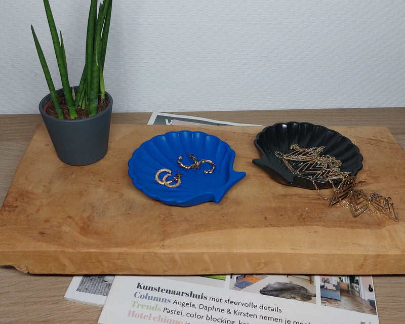 Schelpenset - Tweedelig - Blauw/Zwart Effen Acrylwereld.nl