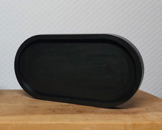 Ovalen Schaaltje - Zwart Effen Acrylwereld.nl