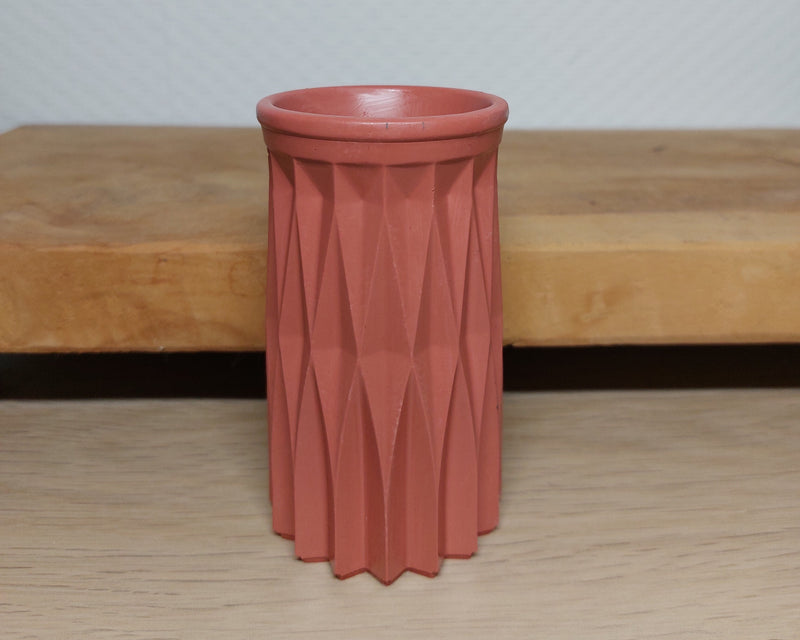 Bloemenvaasje - Cylinder - Terra Cotta Effen Acrylwereld.nl