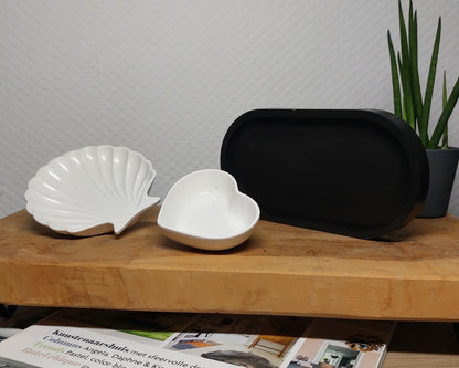 Accessoireset - Driedelig - Zwart/Wit Effen Acrylwereld.nl