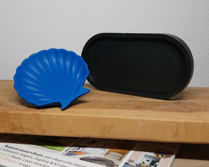 Accessoireset - Tweedelig - Zwart/Blauw Effen Acrylwereld.nl