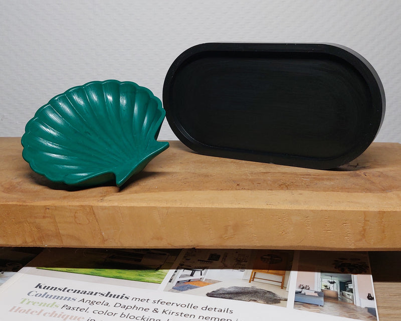 Accessoireset - Tweedelig - Zwart/Groen Effen Acrylwereld.nl
