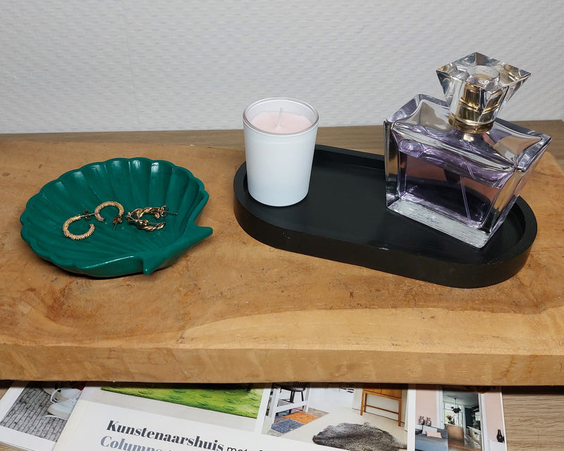 Accessoireset - Tweedelig - Zwart/Groen Effen Acrylwereld.nl