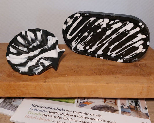 Luxe Accessoireset - Tweedelig - Zwart/Wit Zebra
