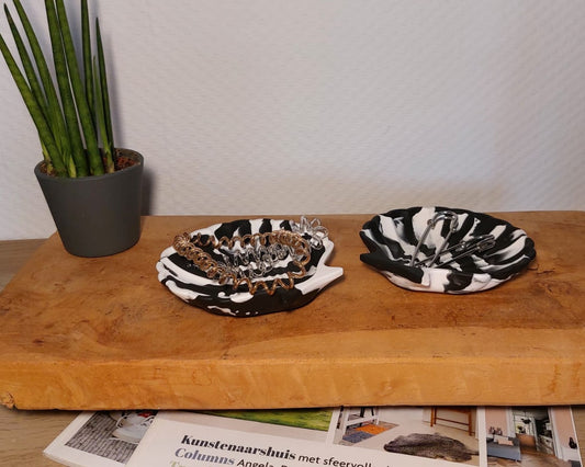 Schelpenset - Tweedelig - Zwart/Wit Zebra