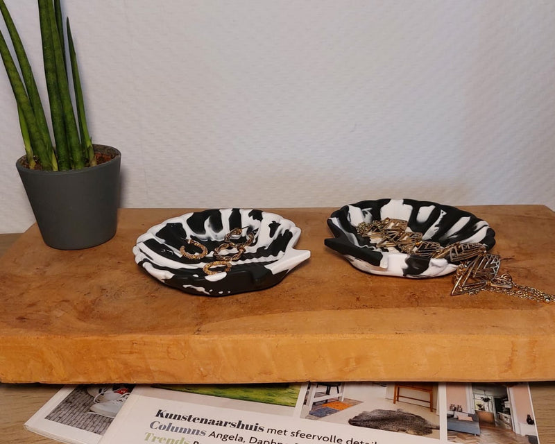 Schelpenset - Tweedelig - Zwart/Wit Zebra