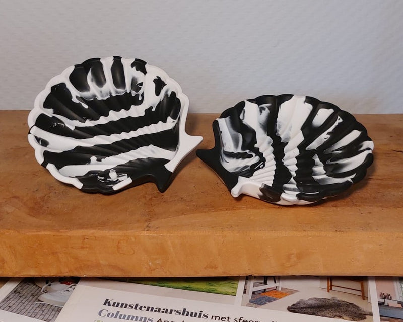 Schelpenset - Tweedelig - Zwart/Wit Zebra